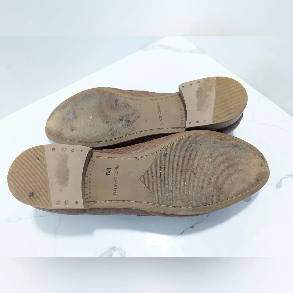 Vince Camuto Men's Garwin leather chocolate brown Loafers shoes oxford dress 12